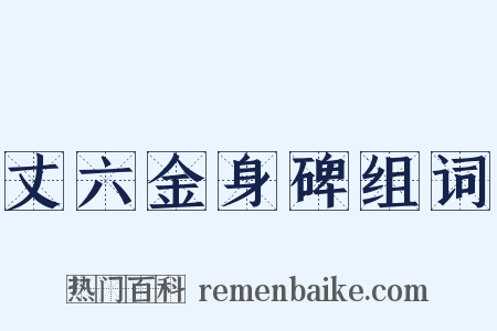 丈六金身碑组词是什么意思的图片